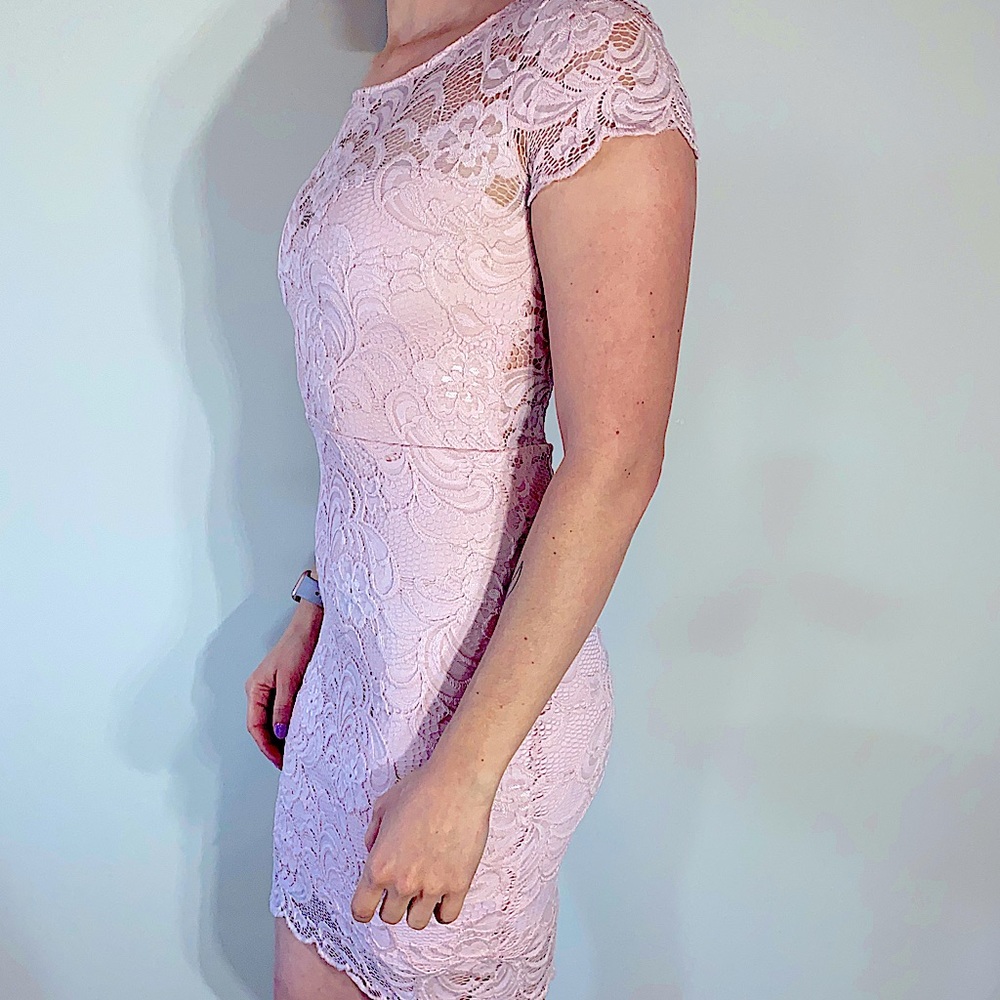 Pink Lace Ambiance Bodycon Dress